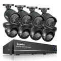 HDD Vision Weatherproof Technology/E-Cloud Night Security (8) System Remote -No IP66 Cameras, Service, 720P DVR Surveillance , Code CCTV Full SANNCE 1080N 8CH Camera and Access QR Scan P2P