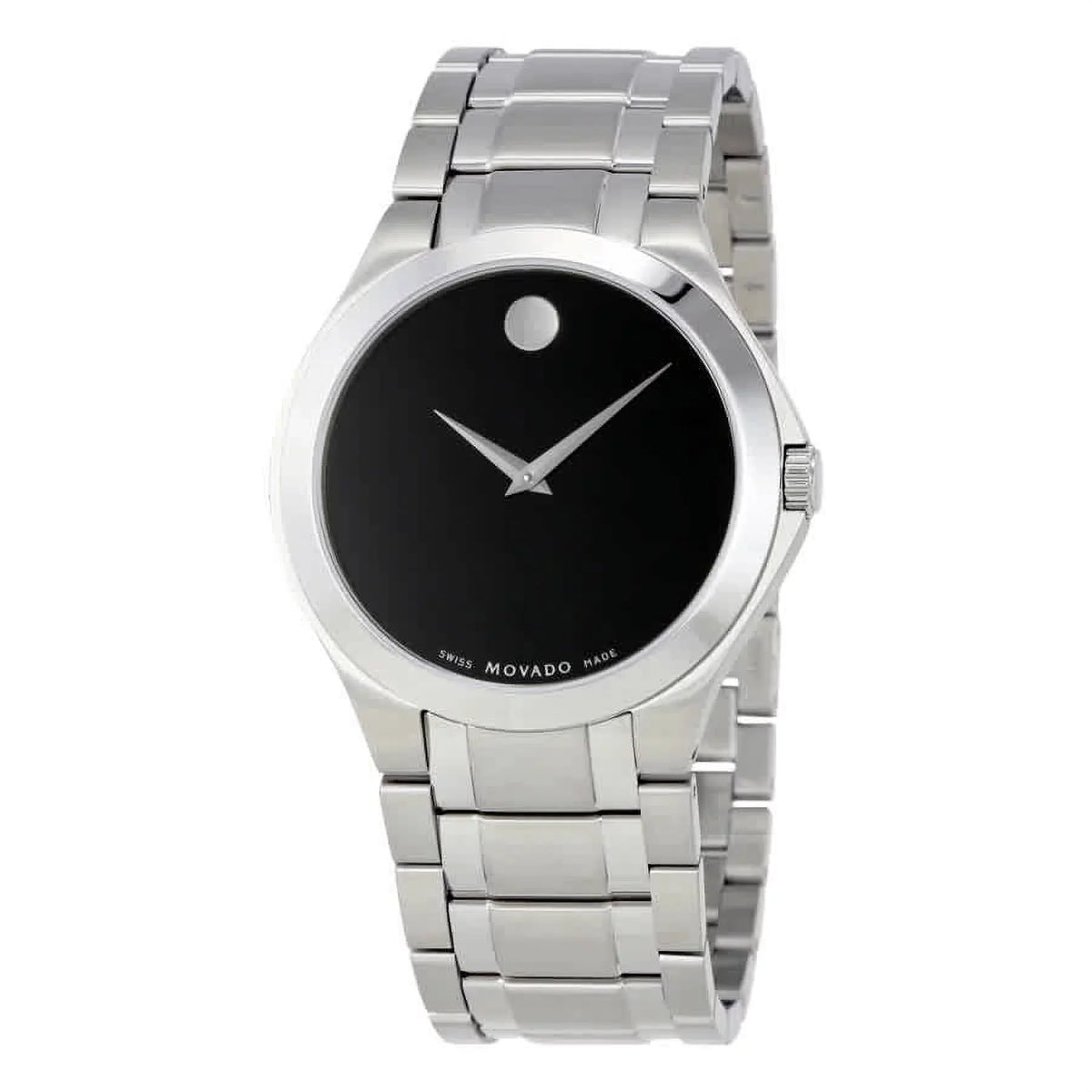 Watch Men's Dial 0606781 Movado Steel Stainless Collection Black