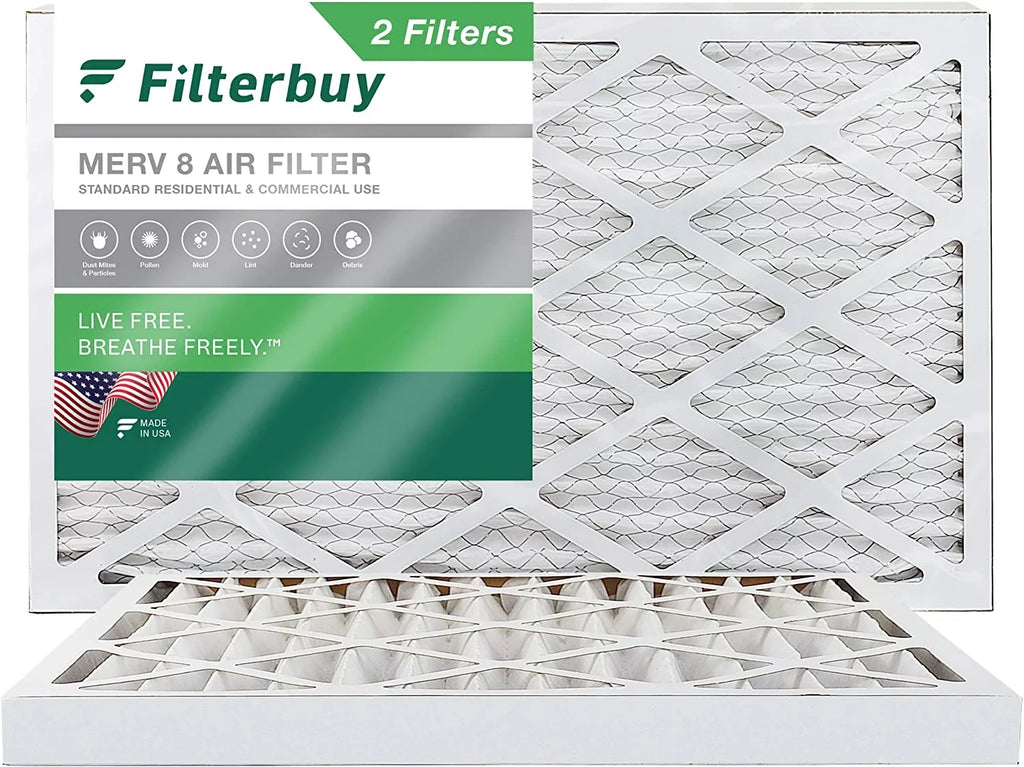 Air 8 AC Furnace 12.5x21x2 Filters HVAC MERV Pleated (2-Pack) Filterbuy