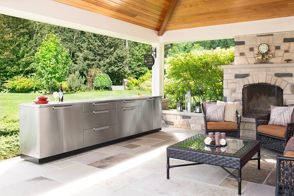 Cabinet 5 Steel in Stainless Countertops with exterior Set Piece Kitchen