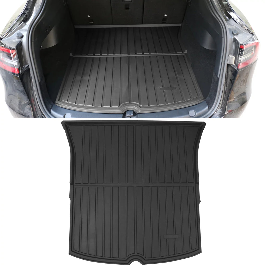 Mats Liner TPE All 2020-2023 Mat Ikon Injection Interior Trunk Y Tesla climate with Liner Waterproof Storage Black Model Trunk Compatible Accessories Anti-Slip Cargo Under Motorsports Frunk Cargo