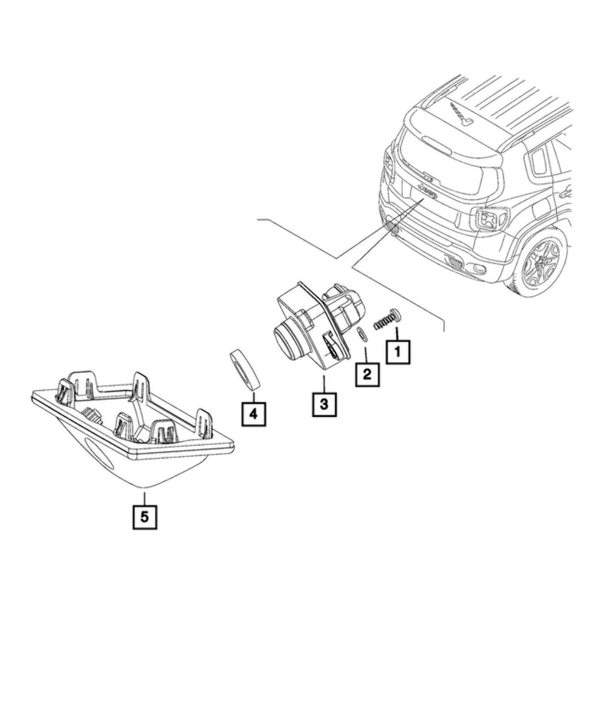 Camera OE Mopar New 68360119AA Rear View Genuine