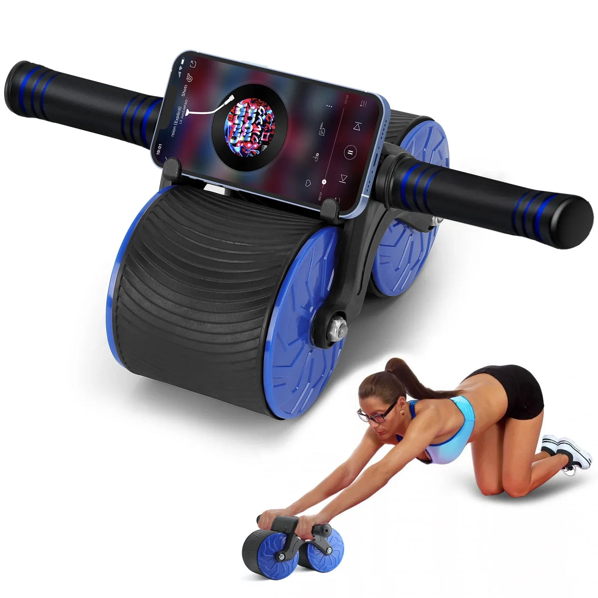 Fitness Abdominal Roller Training. Beginner to Strength Muscle for Wheel, Abdominal Automatic for Home Core Strength Training Wheel at - Workout Wheel Advanced Equipment Abs Ab Rebound Gym