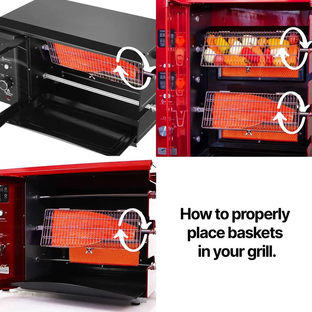 Brazilian Flame Grill Flat Vegetables Rotisserie - Basket