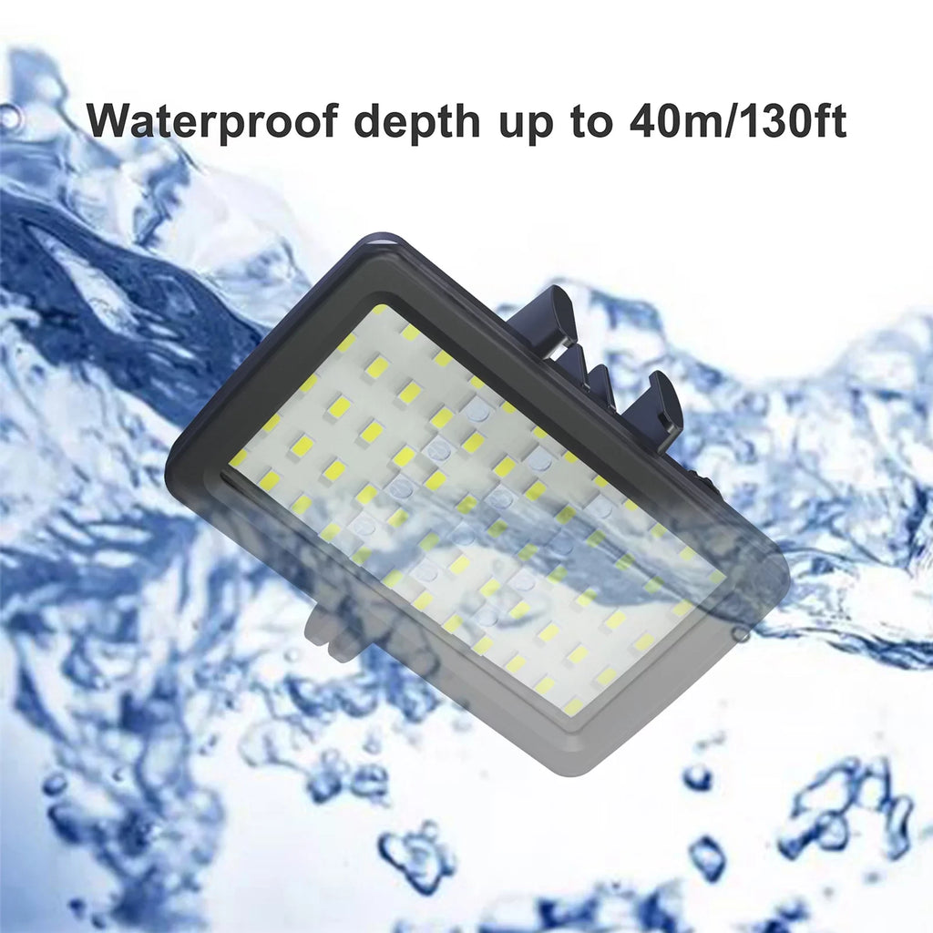 RGB Diving IPX8 Built-in Fill Video Photography CRI95+ Modes for SL-20 Tomshoo 40M Rechargeable Replacement for Battery Underwater Waterproof Dimmable Underwater Snorkeling 8 Video