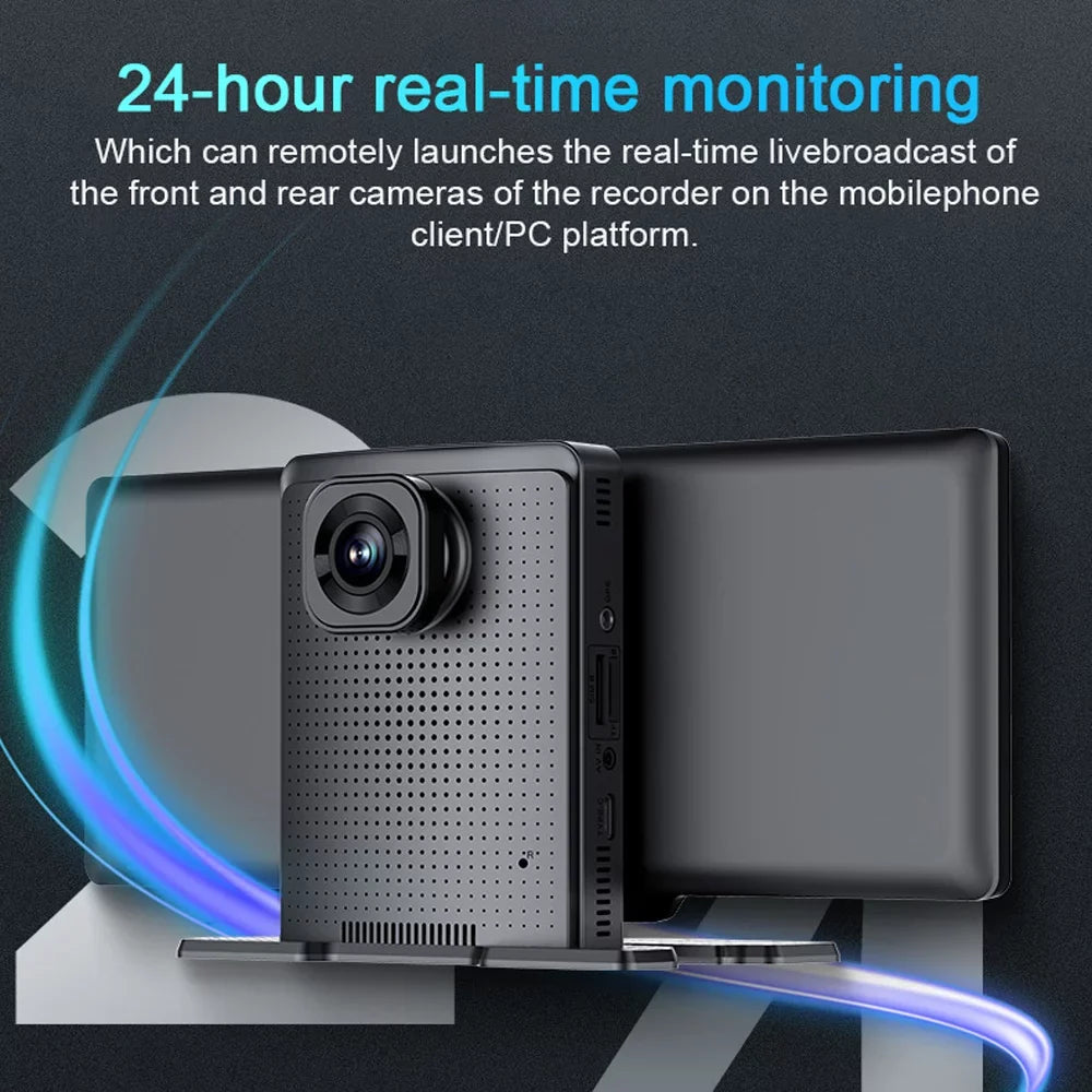 Night Recorder 170 Cam Lens Multi-language DVR Viewing Auto Recorder Wide Car Car Degree Video Dual 10.26in System Navigation Global Dash Positioning Car Angle