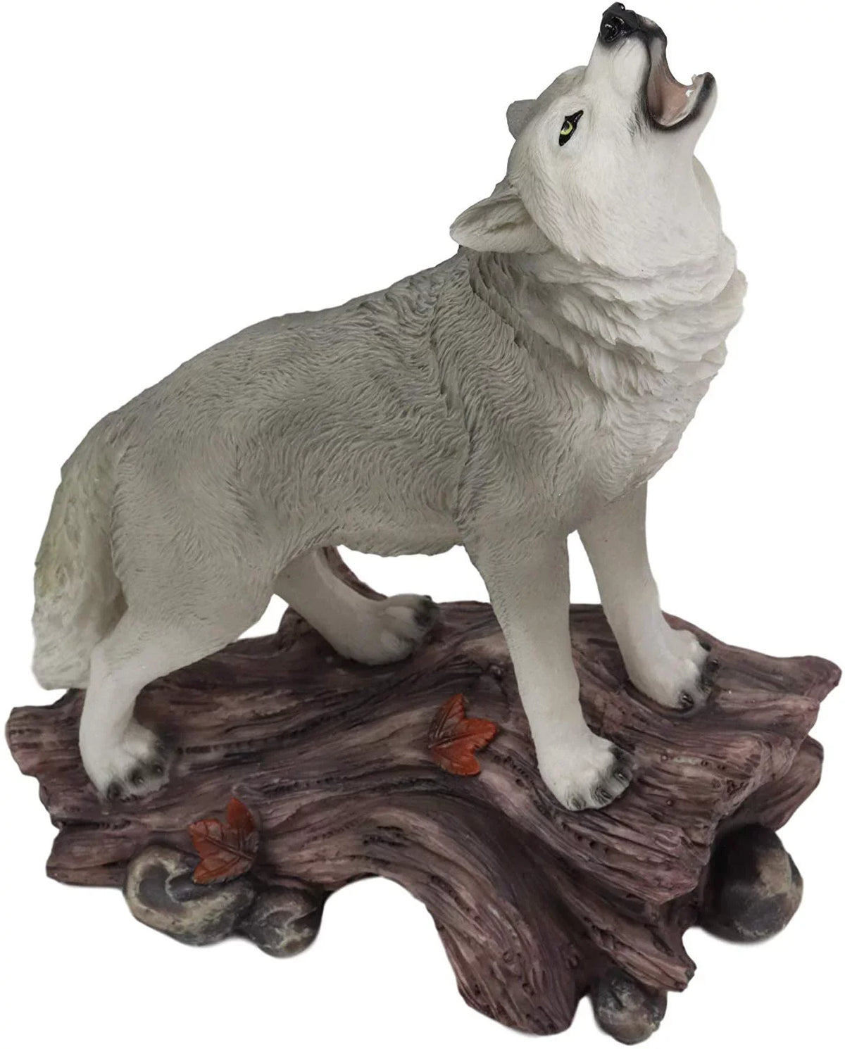 Howling Night Large Wolf Decor The Wolves Cries Spirit Gray Alpha 12"H Of Statue