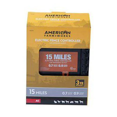 FarmWorks 0.7 Joule 15-Mile Low Fence Electric Charger Impedance American AC-Powered