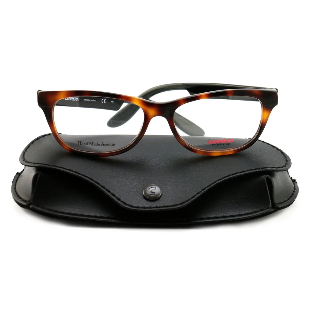 16 Havana/Black Rectangle Frames Womens 52 DAX CA5508 Carrera Eyeglasses 140
