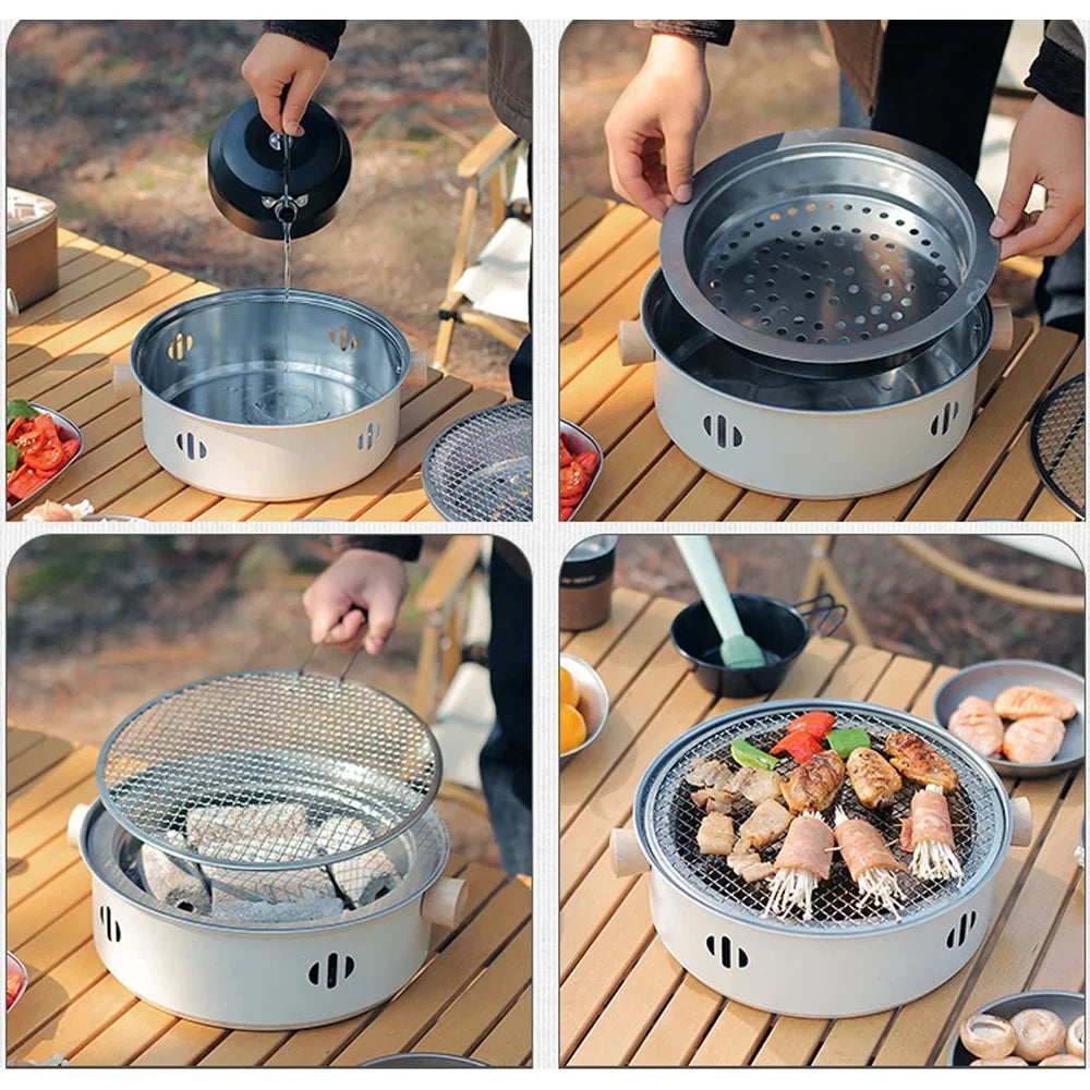 for Grill BBQ Split Camping Barbecue Camping, - Grill Travel and this - Design Enjoy Portable Stainless with Anywhere Steel Stove Barbecue Picnics, Charcoal