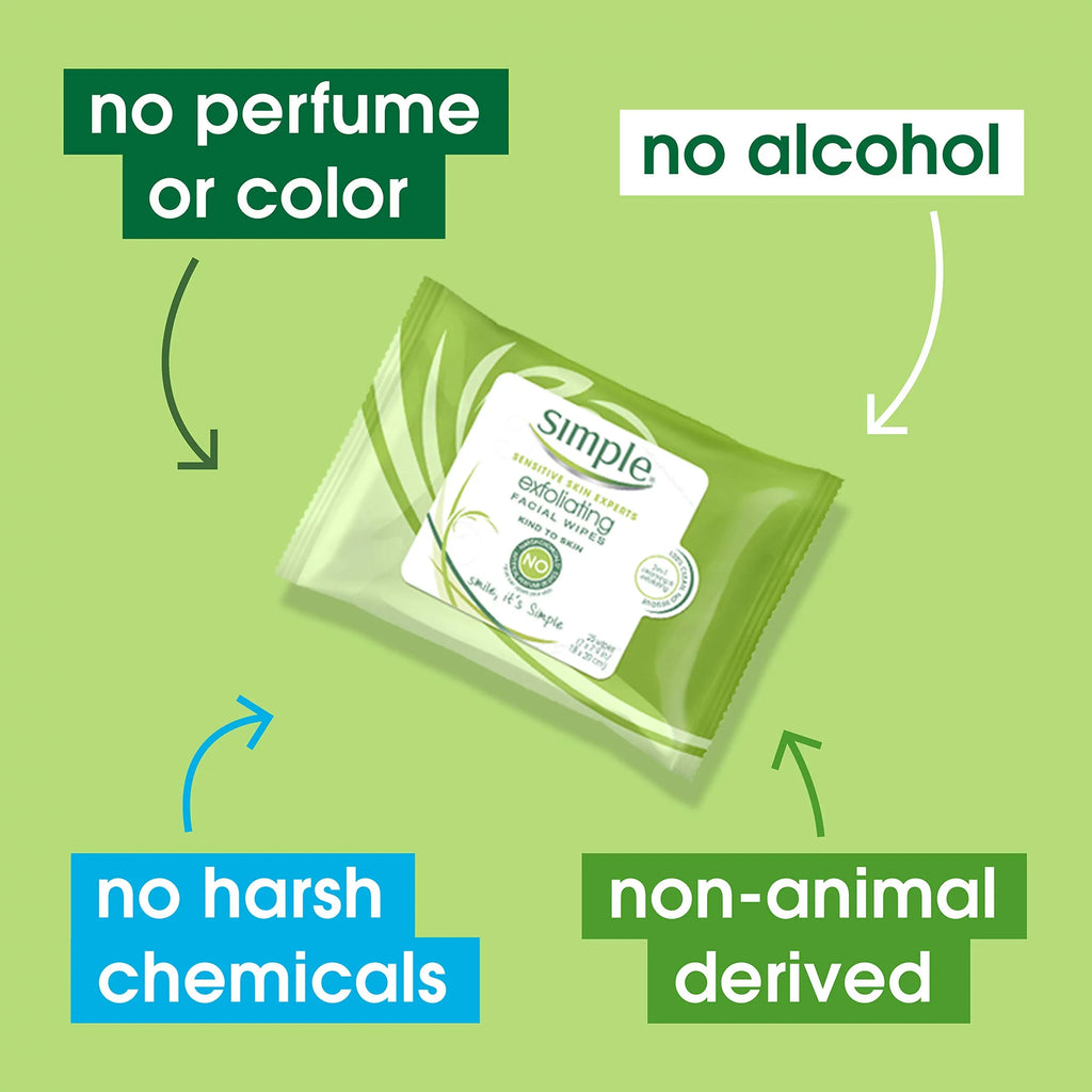 Skin Cleansing (Pack 25 Kind Harsh Free Makeup From Exfoliating And Effective To 4) And Simple Remover Count Of Chemicals, Perfume Color Gentle Dye, Artificial And Wipes