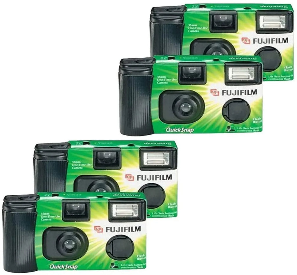 Disposable Quicksnap 4 Single 400 Use ASA Camera Fujifilm Pack Flash 35mm Of