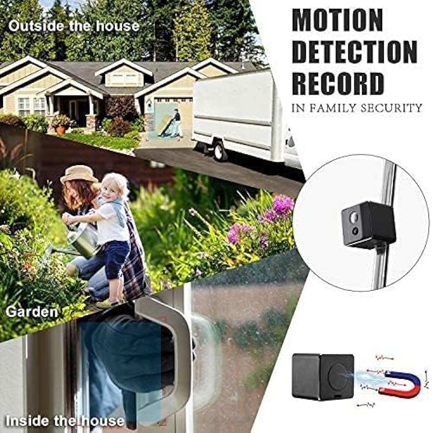 Hidden Surveillance with Camera Portable HD Wireless Motion and Body Night Mini Cam Cam for Vision 1080P Nanny Small Gift Home Detection Cameras Spy Indoor/Outdoor1 Camera Security