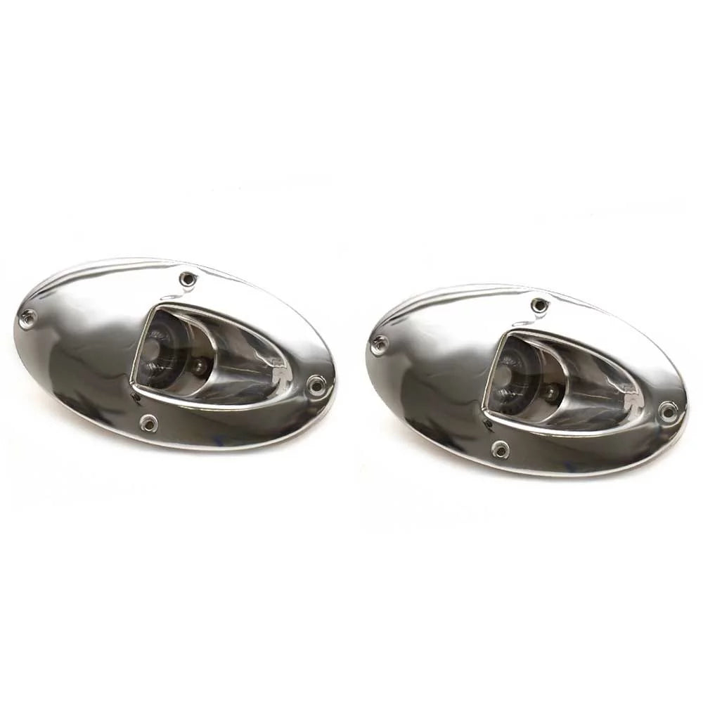 Lights 86204-7 Boat | (Pair) White Docking 7W Aqua Signal Hull Bow 12V
