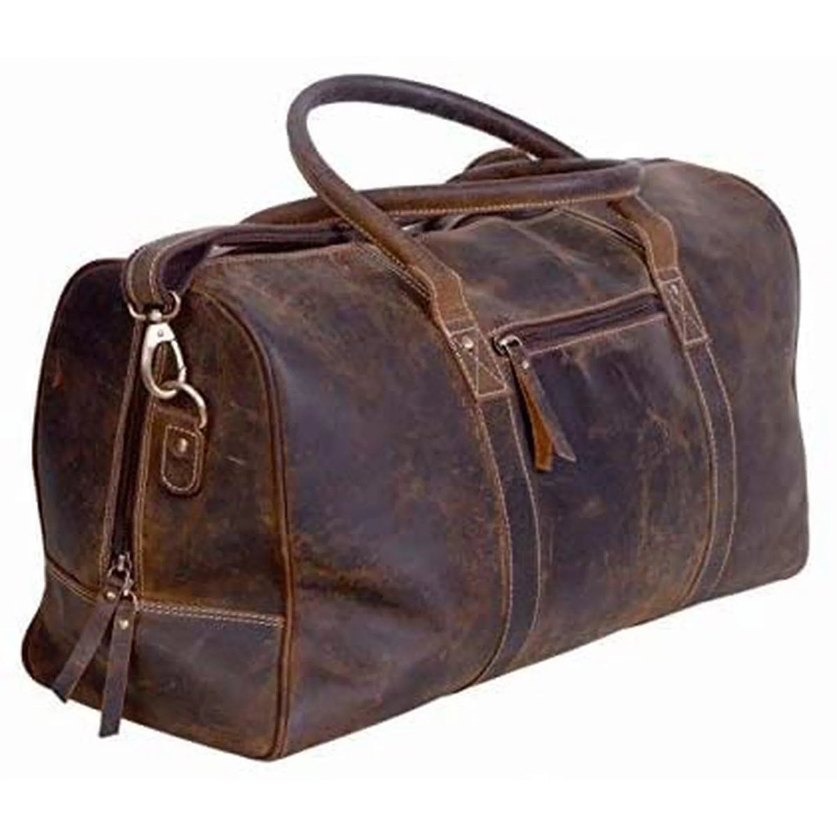 Fashion & Buffalo | Adjustable Leather Men's Co. 20" FR Spacious Duffle Stylish Bag Distressed Vintage | Strap Shoulder