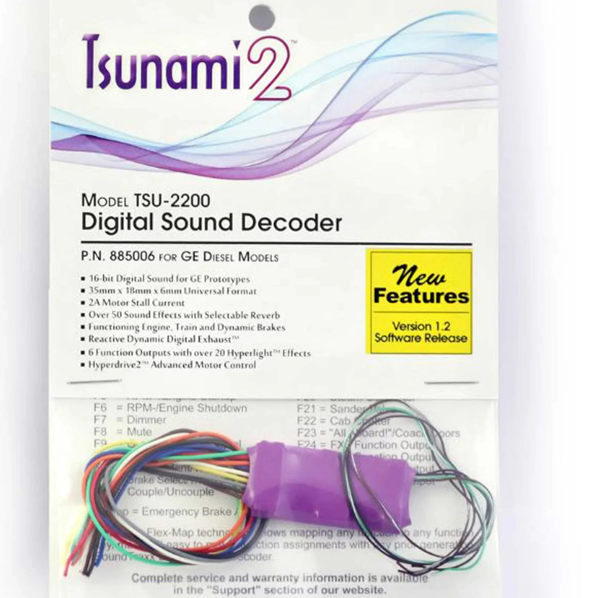 Sound Power Supplies TSU2200 DCC Steam TUC884007 HO/N SOUNDTRAXX Decoder