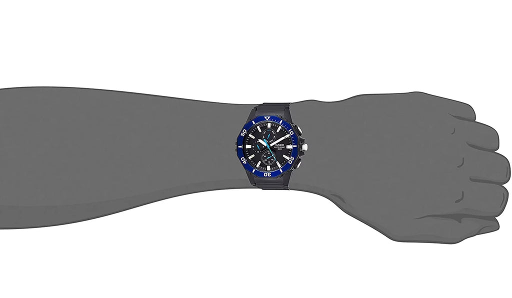 Diver Black/Blue design Watch, Large Face Men's