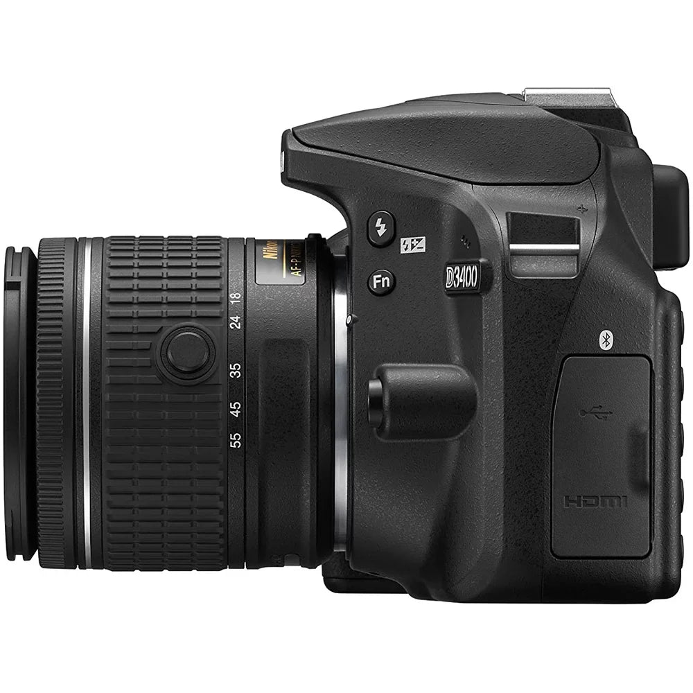 with DSLR 18-55mm MP Restored Nikon VR (Black) D3400 (Refurbished) Camera Kit 24.2 1571B Lens