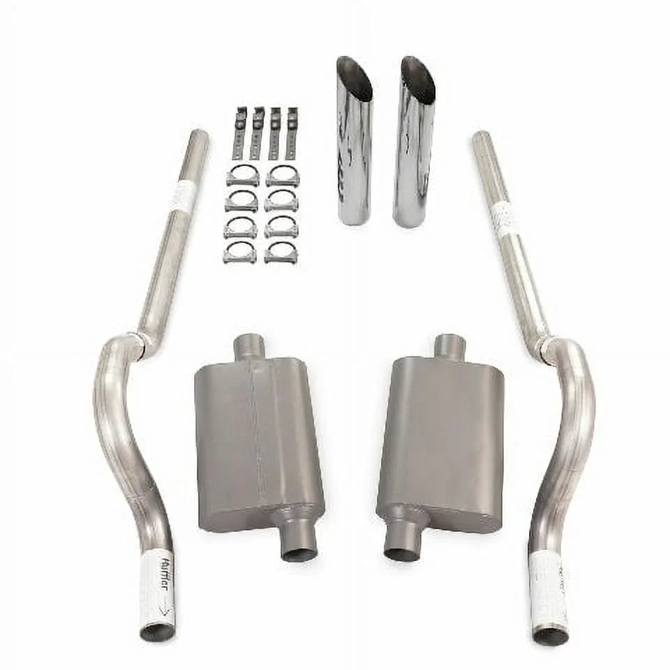 Tip SW Exit 2 Car Body Mopar 2.5" B 62-74 Chamber Rear Kit Dual Exhaust