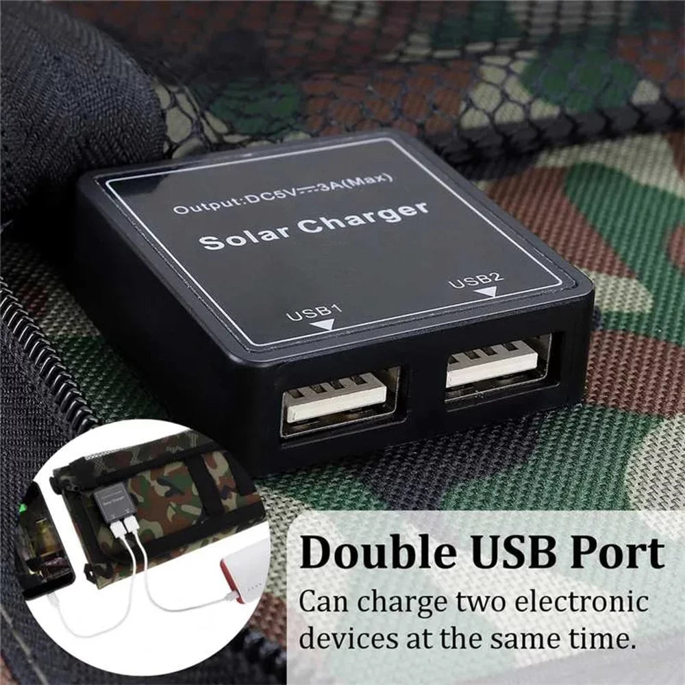 Panel JLLOM Charger Power Camping Folding exterior Bank USB Hiking 80W Phone Solar