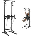 Frame Steel Station, Home Pull w/ Workout Strength Height SKYSHALO Training Dip Elbow Equipment Backrest Power Power Up Stand Pad, Duty Fitness Heavy for Tower Rack Bar Adjustable Carbon