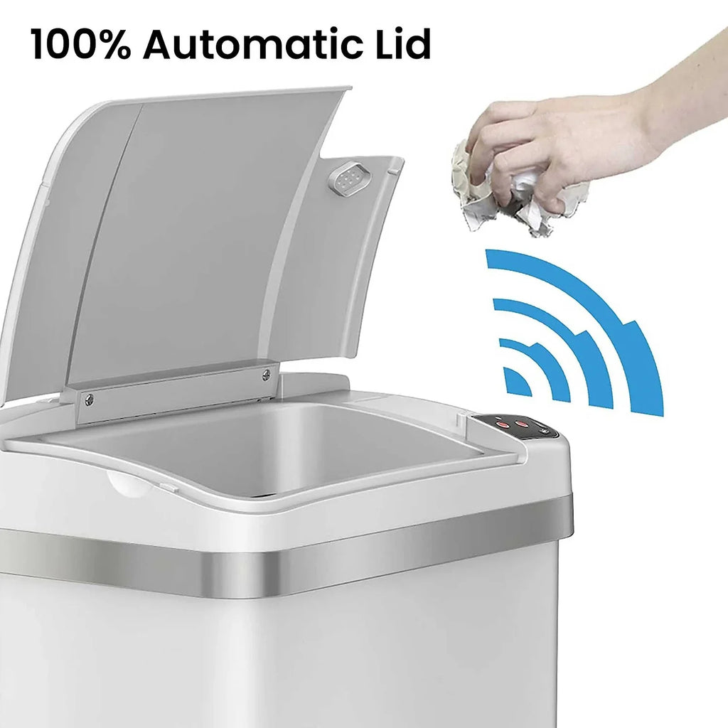 System with Sensor Control AbsorbX Rectangular Can halo Stainless Odor Trash and Steel Fragrance