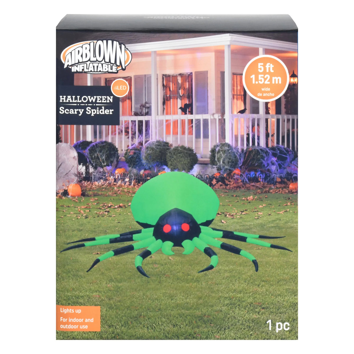 Spider Inflatable 4FT Airblown Green Halloween Inflatables