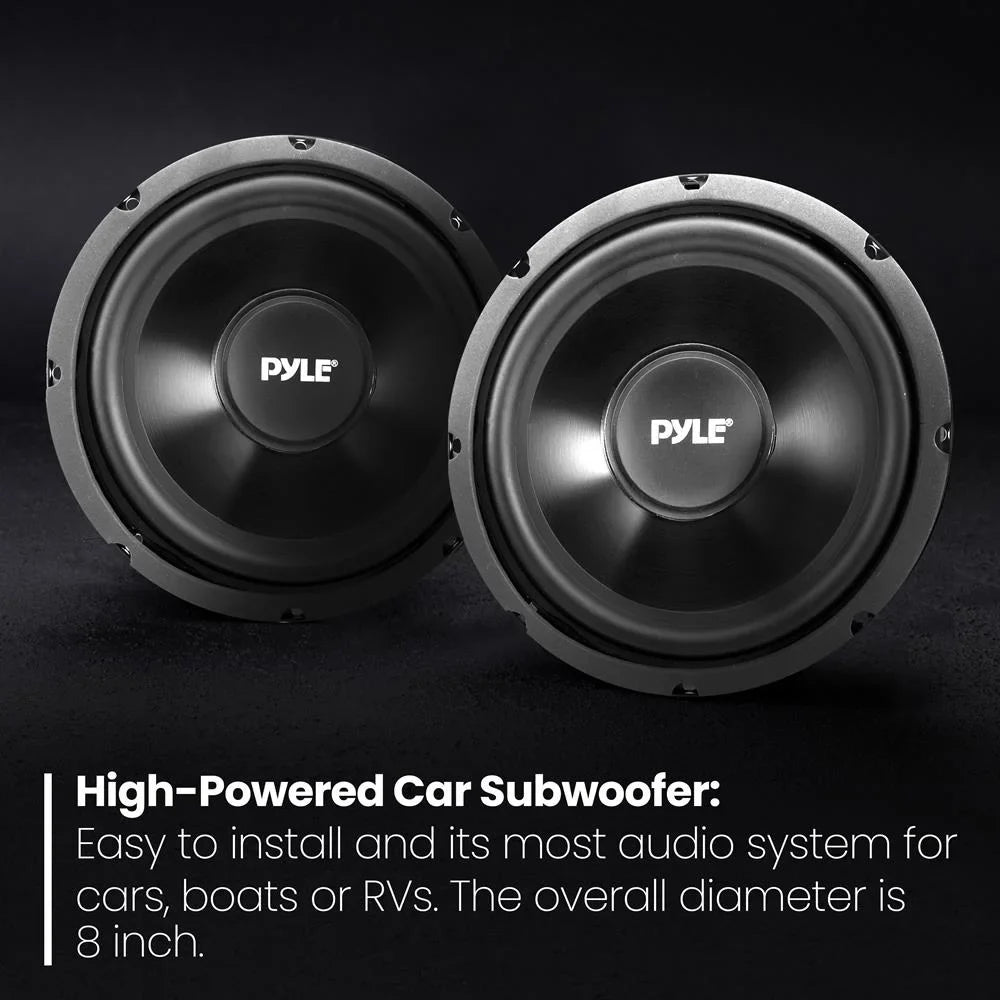 Subwoofer 4-Ohm Car Subwoofer Inches, Voice 8 Car Coil Pyle - Powered Single 200 Audio at Watts