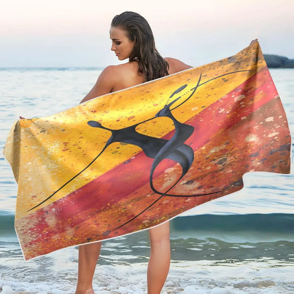 Absorbent Compact African Camping Quick Holiday（560） Beach Dancers Couple - Oversized Swimming Bestwell Super Towel Dry - for Travel Towel Towels Lightweight