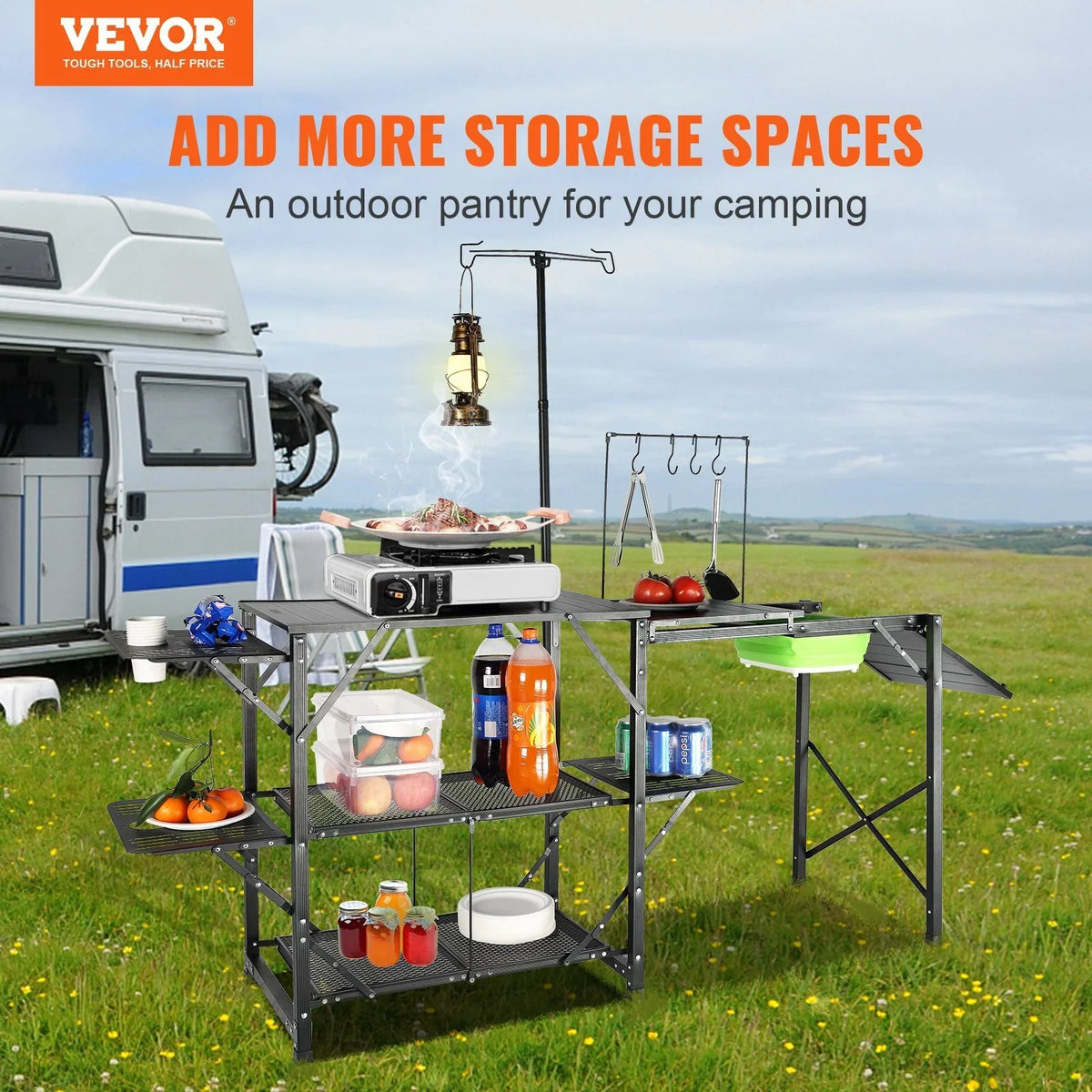 Portable 13.7 - exterior Sink experiences Kitchen with convenience and Camping durability! - with Table Enhance