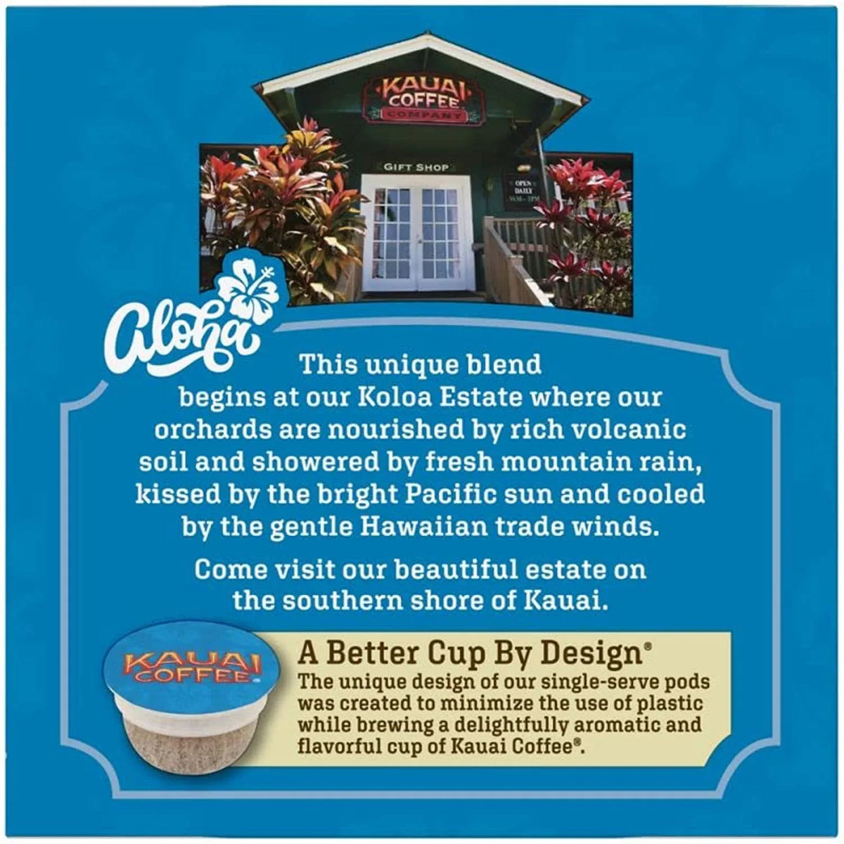 Kauai Coffee Count) (Vanilla 72 Cups Serve Single Macadamia Nut, Pods