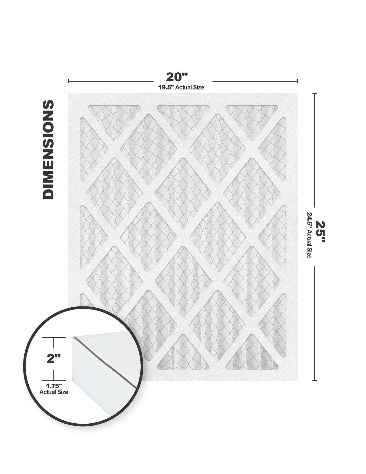 Diamond Accumulair (6 MERV Filters Air/Furnace 20x25x2 pack) 13