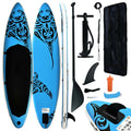 Inflatable 144.1"x29.9"x5.9" Paddleboard Blue Set
