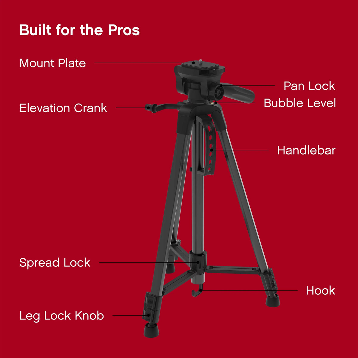 Carry Lightweight Aluminum Mounting Phone/Camera W/ for Air Pro Tripod & 57” - Bag On Screws Stand