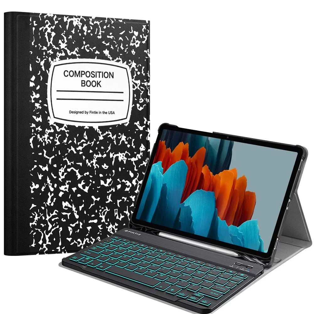 Case 11 Backlit Slim Keyboard, Galaxy Detachable (2022) for 7 Galaxy inch Tab Cover Holder] (2020) Pen Tablet, Keyboard Tab Fintie S8 Wireless Composition Stand Bluetooth with / S7 Color [S