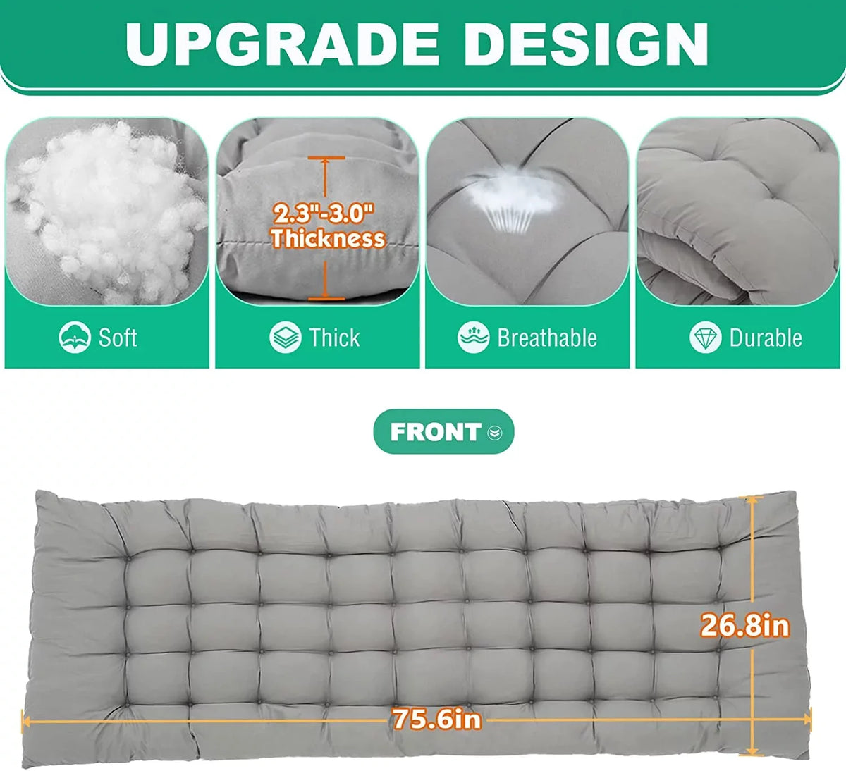 Lounge with ABORON for Mattress, Adjustable Portable Chaise Cot, 4-Fold exterior/Indoor Beach Chair,Camping and Folding Recliner Patio Pillow Garden