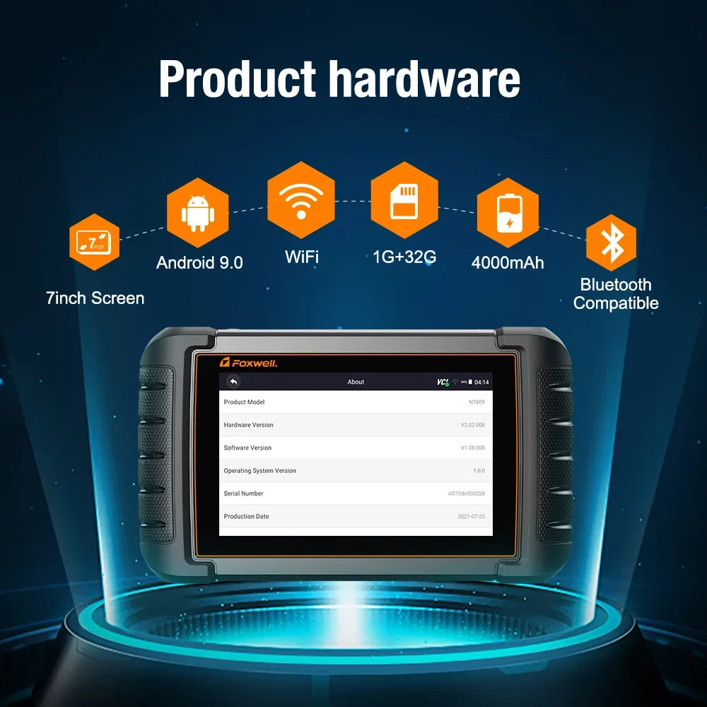 30+ Foxwell with Upgrade OBD2 Full Tool Active Tool Auto Vin Scan Bidirectional Reset WiFi Services NT809 Wireless Scan Scan Analyzer Scanner Systems Auto Scanner Test Car Free Diagnostic Automotive