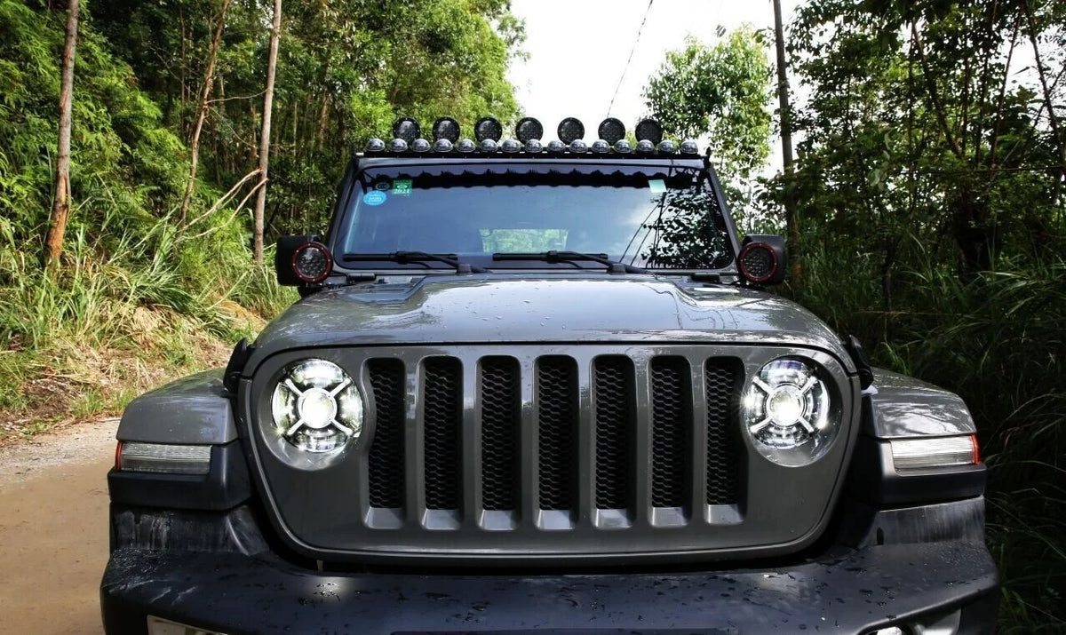 JL w Angle Sport For headlight X-HALO 108w Race 9in JEEP adj. Beam RS9JLAAH-RGB