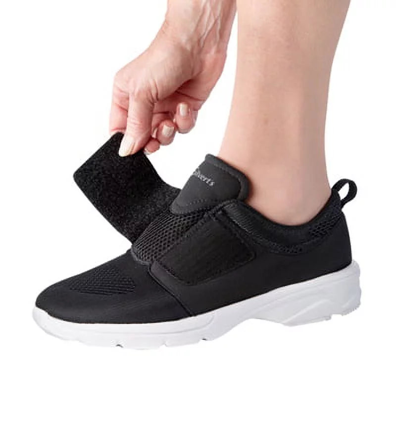 Seniors, Black 6, Wide Lightweight for Walker Shoes Easy Women’s