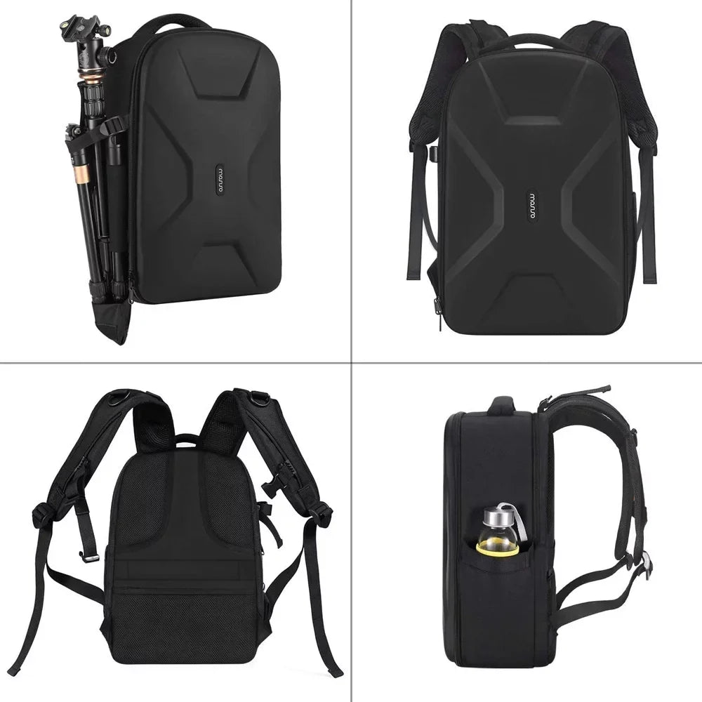 Waterproof Black Compartment, Protective Camera for Mavic Canon/Nikon//DJI with Mosiso Tripod DSLR/SLR/Mirrorless Bag Camera Drone, Case Photography Holder&Laptop Hardshell Backpack