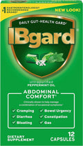 Irritable 12 First Syndrome Relief Small Bowel Purified Capsules Oil Timers IBgard (IBS) for Gas Good Peppermint Ultra Bloating Box 90mg for