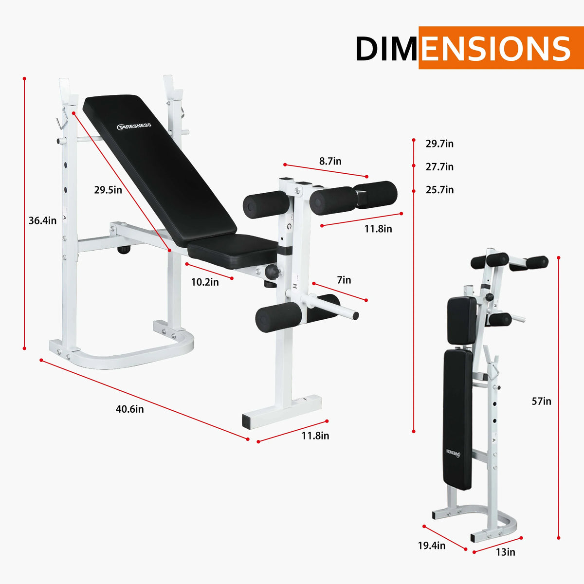 Winado Squat Adjustable Weight with Bench, Rack Olympic