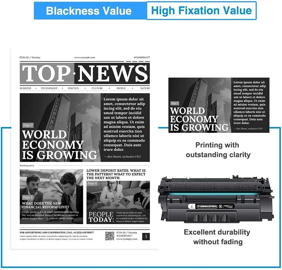 Q5949A LaserJet 1320NW P2015dn P2015 Compatible Printer HP Q5949X Yield Cartridges for Q7553A High 1320N Black 1320 49A Ink 2-Pack 3390 Toner 49A for HP 1320TN 49X 53A 53A