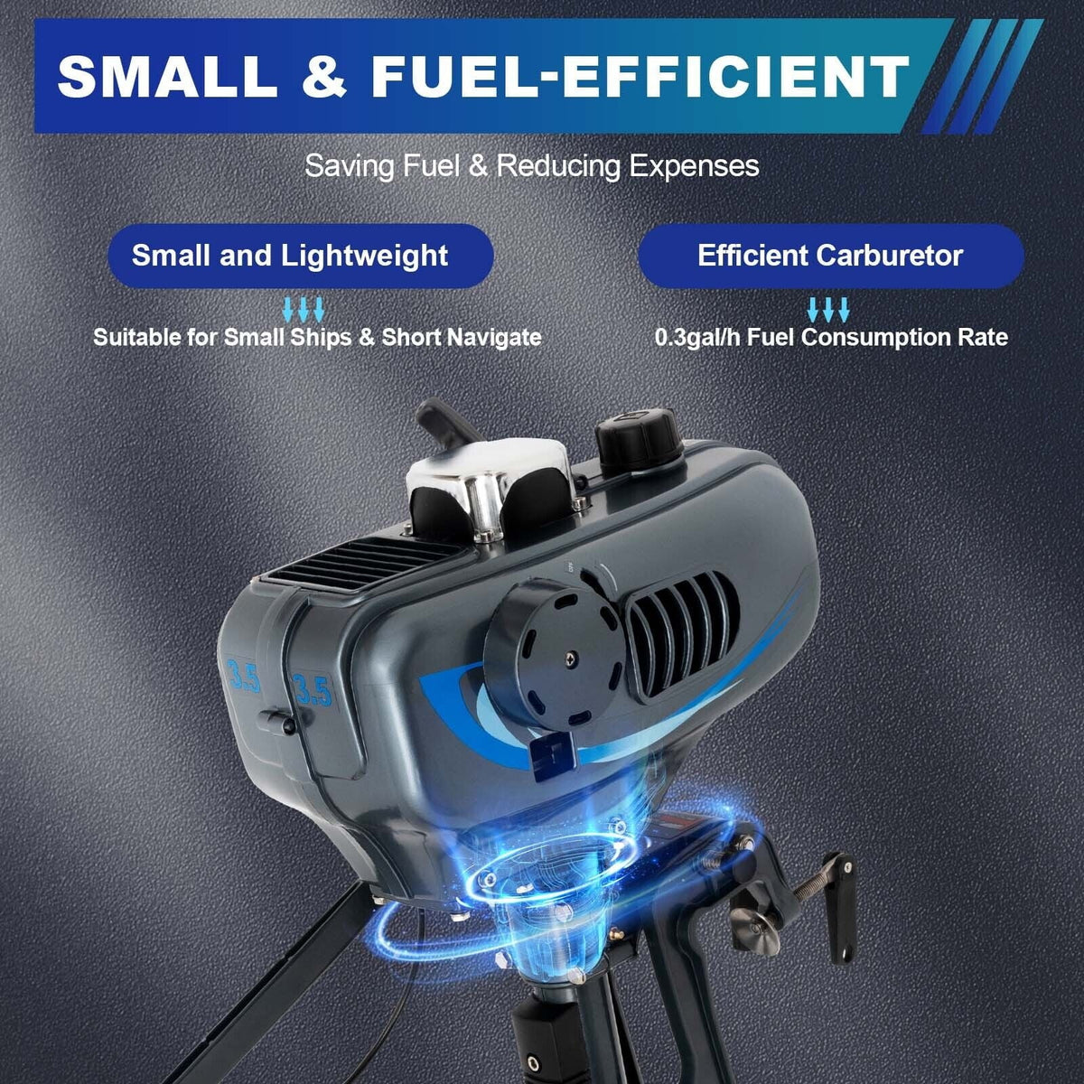 Motor Engine Engine Cooling Duty Stroke 2 Boat liquid System Heavy 3.5HP Outboard