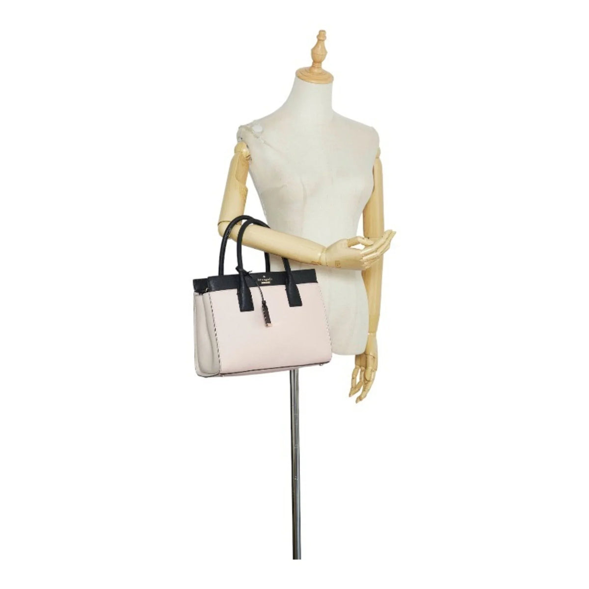 SMALL Kate Pre-Owned CAMERON spade PXRU5957 handbag STREET CANDACE ladies Spade pink black (Good) leather