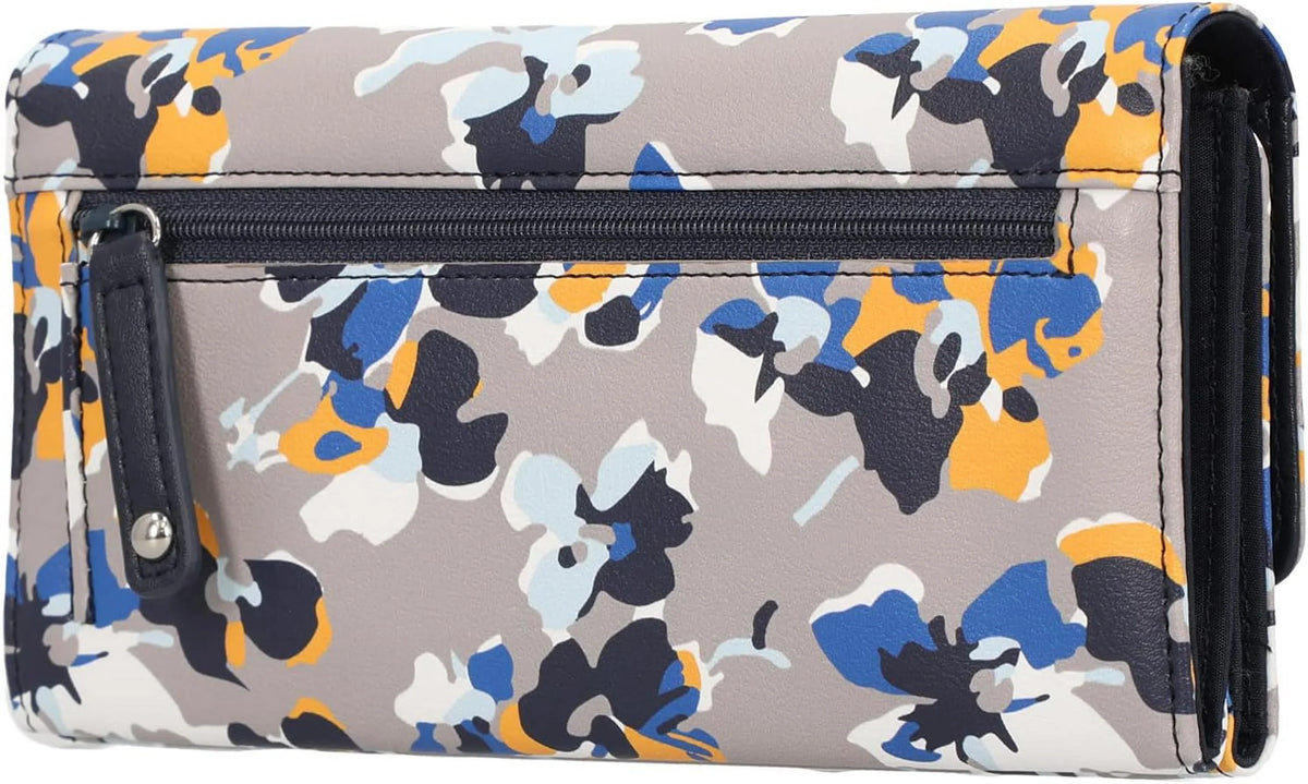Organizer Wallet Atmosphere) (Floating Women’s RFID Nautica Manager Clutch Money Floral