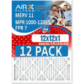 MERV 12x12x1 in Furnace Rating, AIR. 1000, to of USA Filter 12 MPR 7 Filters 11 Made Pack by Air CLEAN - WICKED & 1200 AIRX FPR FILTERS Comparable MPR