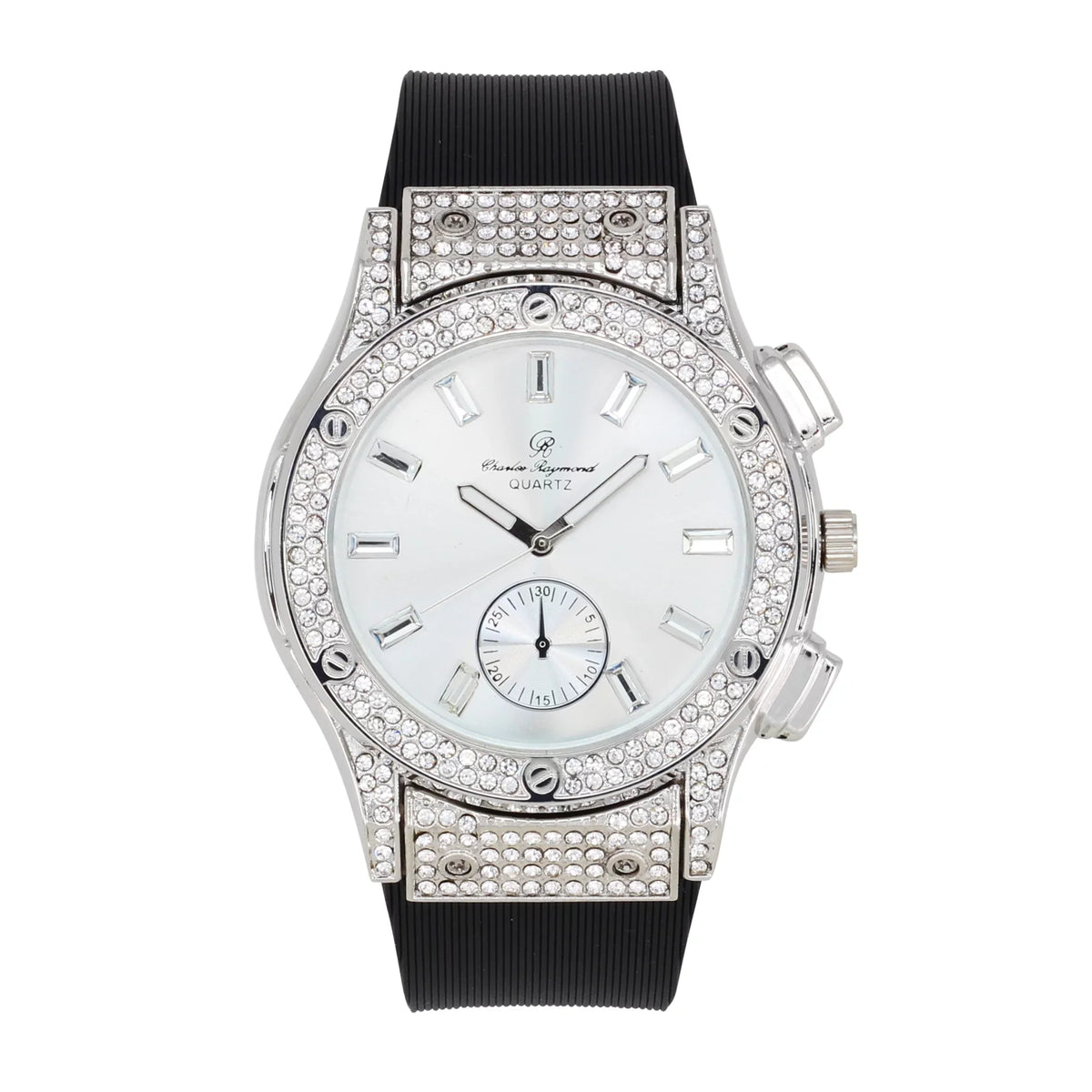 Watch ST10311 Kite Hip w/Cuban (8, Bling Chain Ring Out SLV) - ASIN: & B0CHF5CL34 SB It's GJM13 Hop Bracelet, Earrings Set Lit! Bling-ed Jewerly &