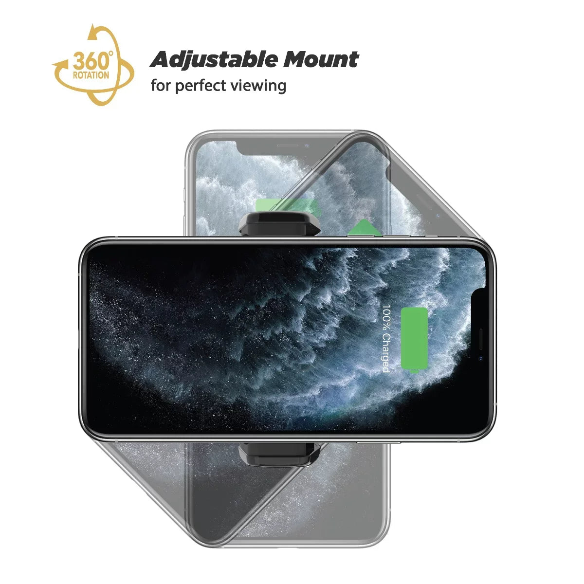 Scosche MGQVP-XTET Black Qi Mount Vent Charge3 10W - MagicGrip Wireless