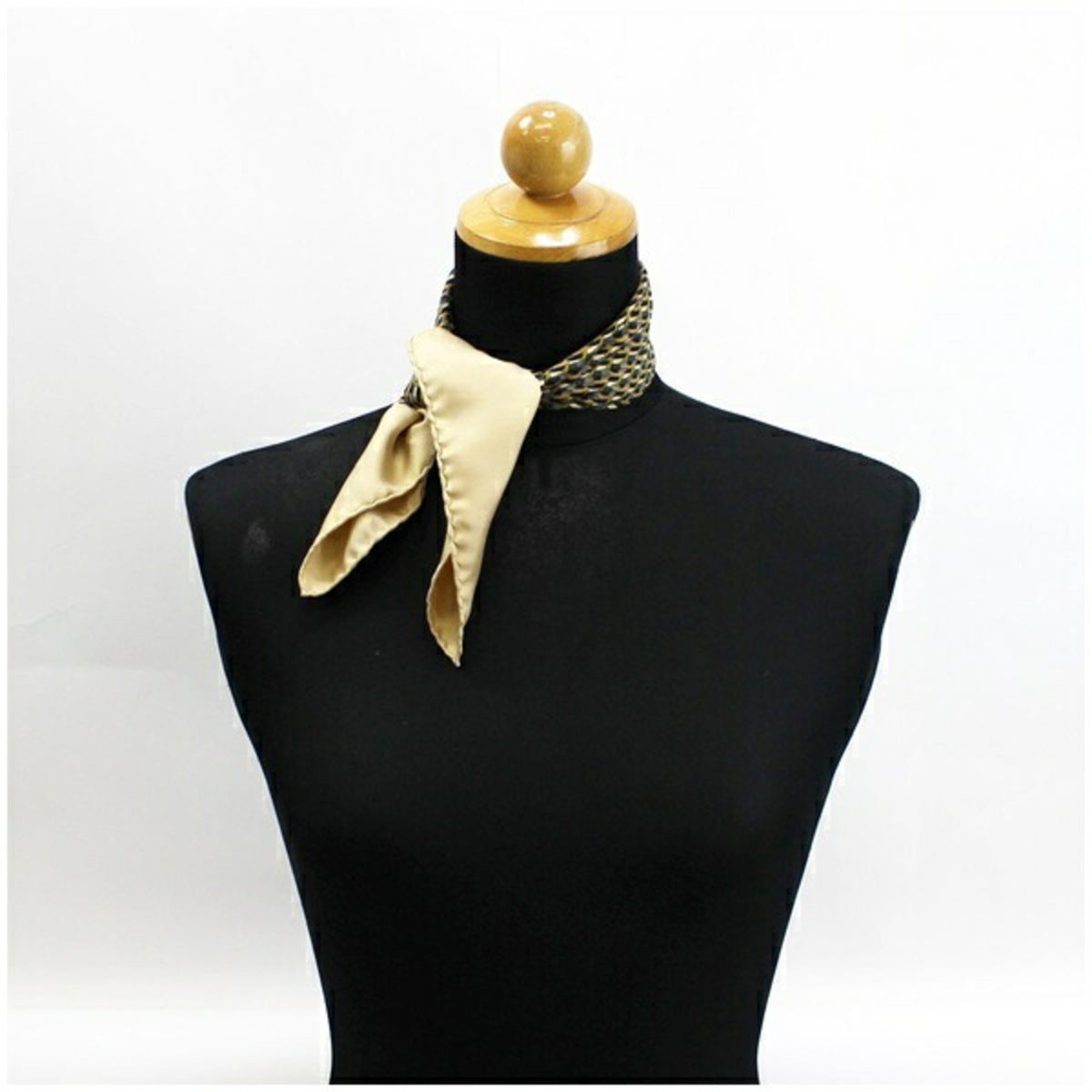 Beige Pre-Owned 45 (Good) Muffler Carre HERMES Women's Scarf Gaurosh Hermes